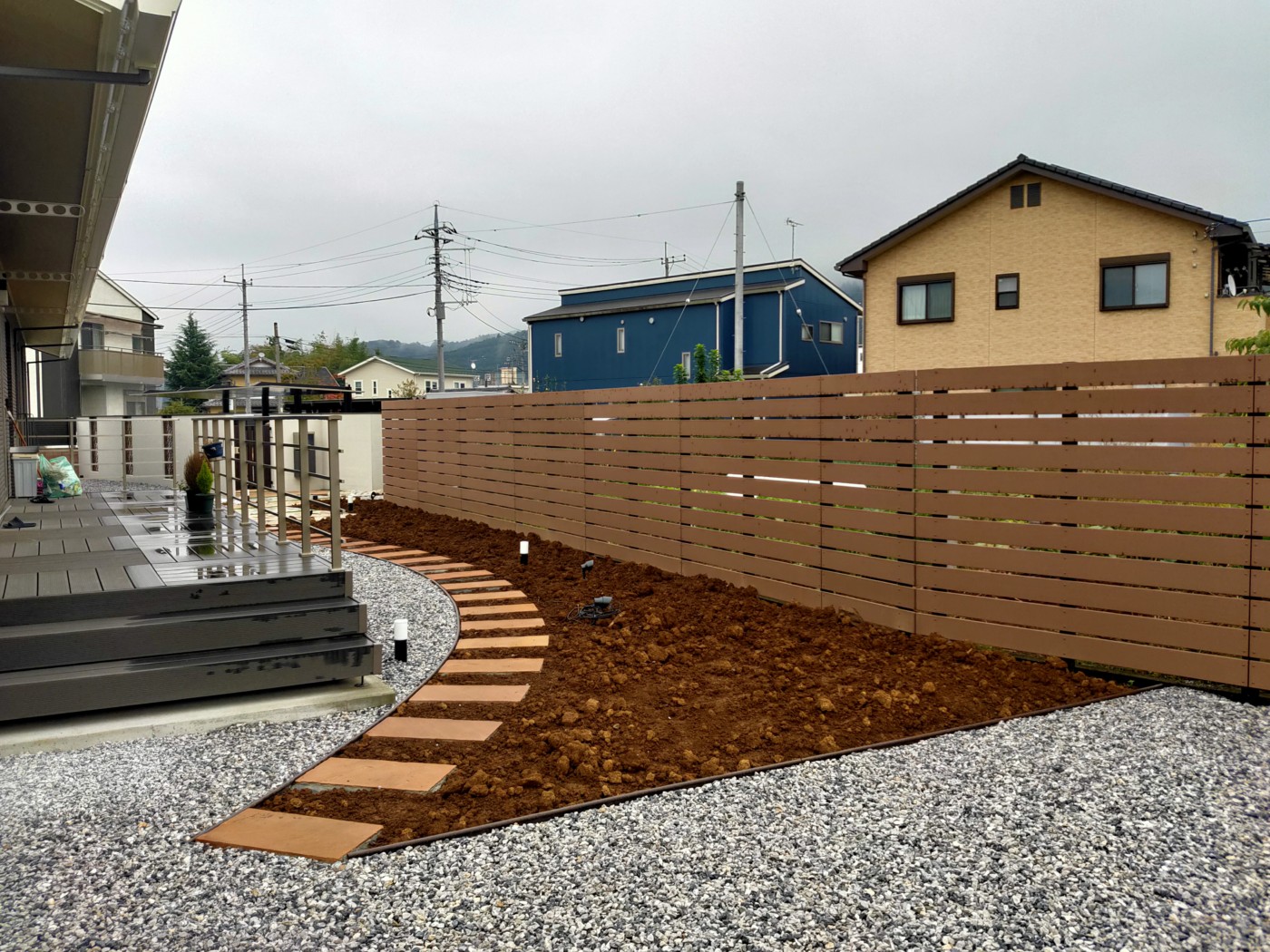 植え込み開始 夢咲ガーデン 埼玉県 秩父市 エクステリア ガーデン プールのことならお任せください